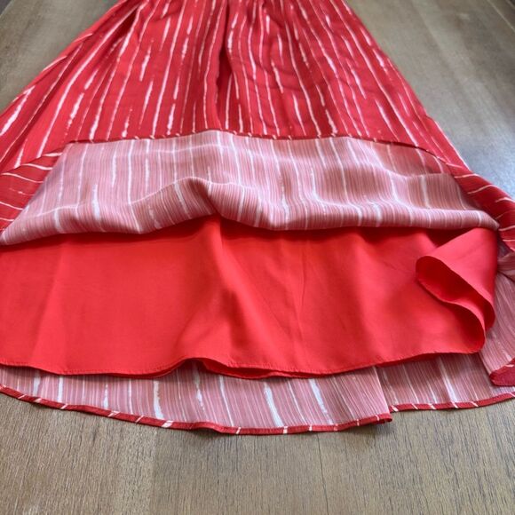 Sachin & Babi Casual Georgette Midi‎ Dress Size 4 Halter Smocked Back - Picture 13 of 16